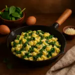 Ovos Mexidos com Espinafres e Queijo da Máquina Apressada