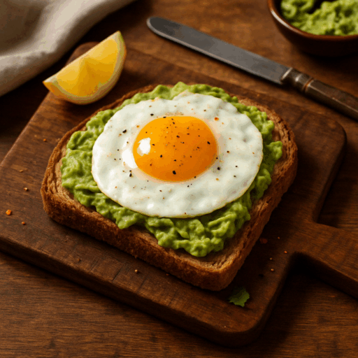 Toast de Abacate com Ovo Estrelado