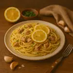 Massa com Atum, Limão e Alho