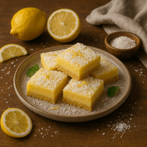 Quadradinhos de Limão com Coco