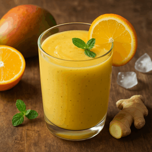 Smoothie de Manga, Laranja e Gengibre