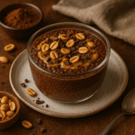 Pudim Frio de Cacau e Amendoim