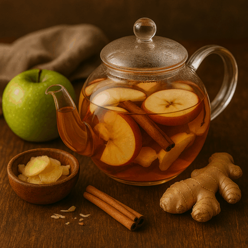 Tisana Frutada com Maçã, Canela e Gengibre