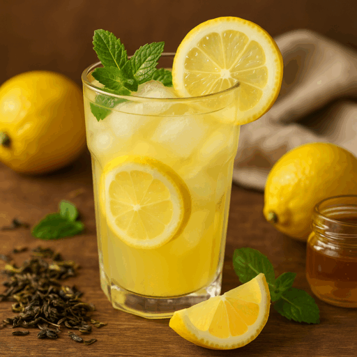 Limonada com Chá Verde e Mel