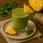 Smoothie Verde com Abacaxi e Hortelã