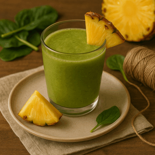 Smoothie Verde com Abacaxi e Hortelã