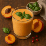 Smoothie de Pêssego e Manjericão
