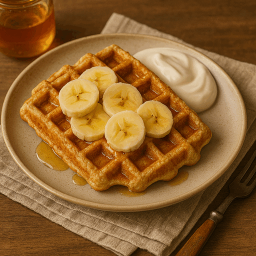 Waffles de Aveia e Banana