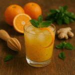 Refresco de Laranja, Gengibre e Hortelã