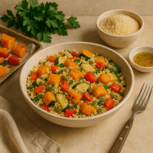 Salada de Couscous com Legumes Assados