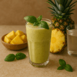 Smoothie de Ananás, Manjericão e Água de Coco