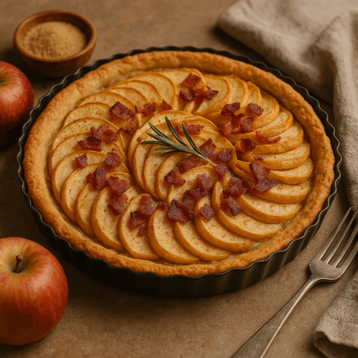 Tarte de Bacon e Maçã Caramelizada