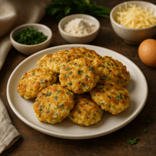 Bolinhos de Frango com Queijo e Ervas