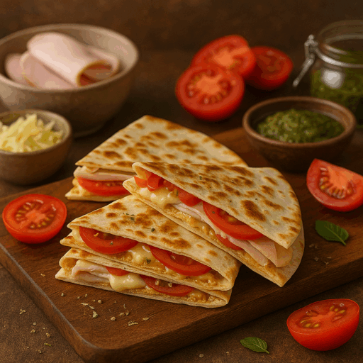 Quesadillas de Peru com Queijo e Tomate